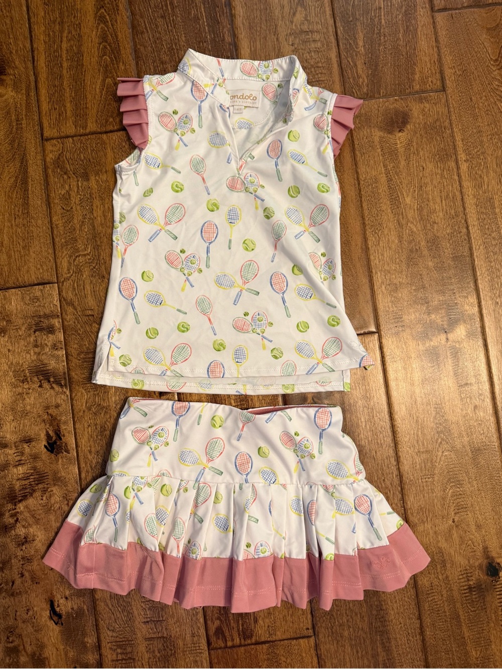 Dondolo tennis tank and pleated skort 4t